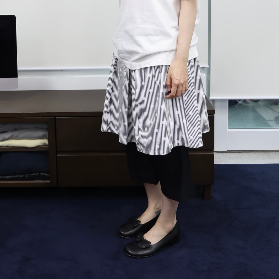 Gomme stripe dot skirt 상품이미지1
