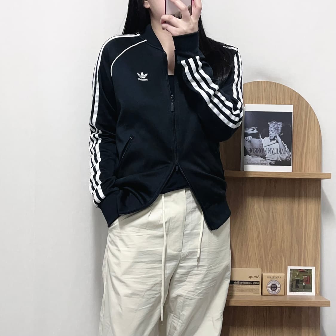 [정품] 아디다스 블랙 트레포일 투웨이 져지 [ M ] 상품이미지1