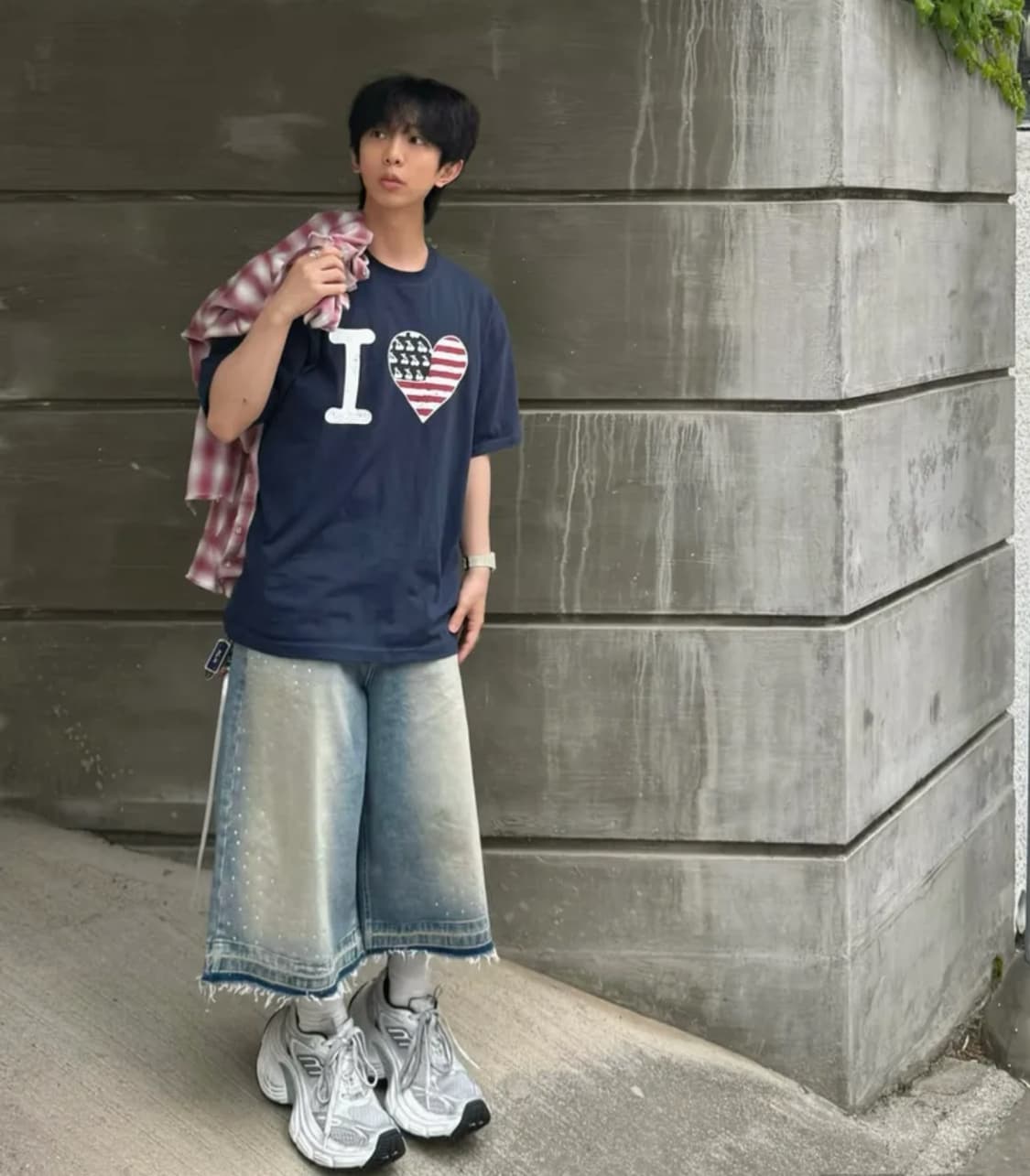 노쿨러스 와이드 데님 쇼츠 블루 비디드 2 상품이미지3