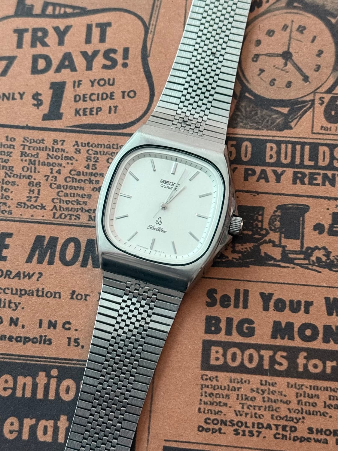 세이코 Seiko Silverwave 스퀘어 쿼츠 상품이미지1