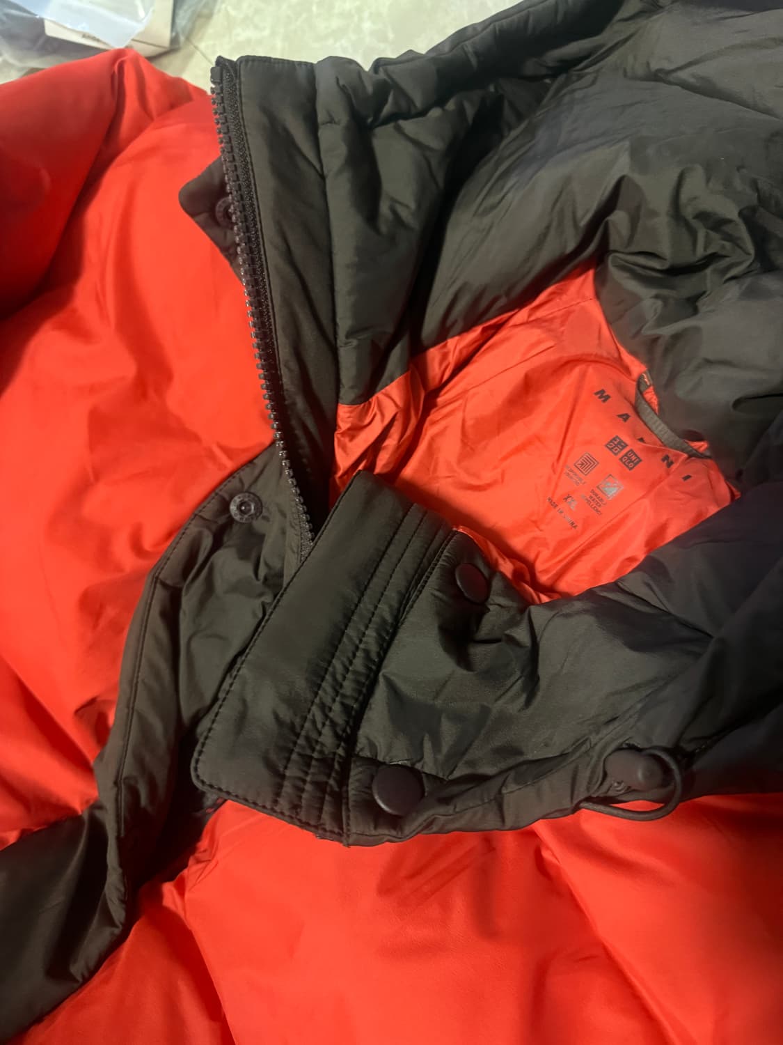 2XL 유니클로 마르니 패딩 오렌지 상품이미지6
