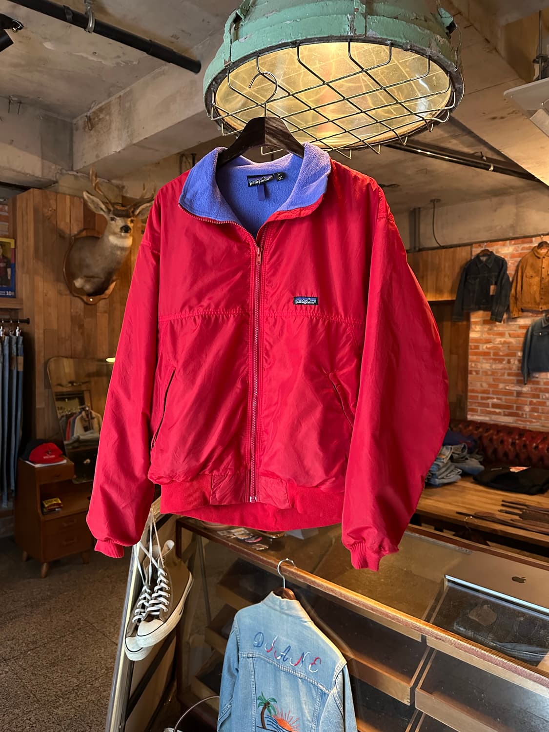 90s USA 빈티지 파티고니아 쉘드 자켓 레드 상품이미지2