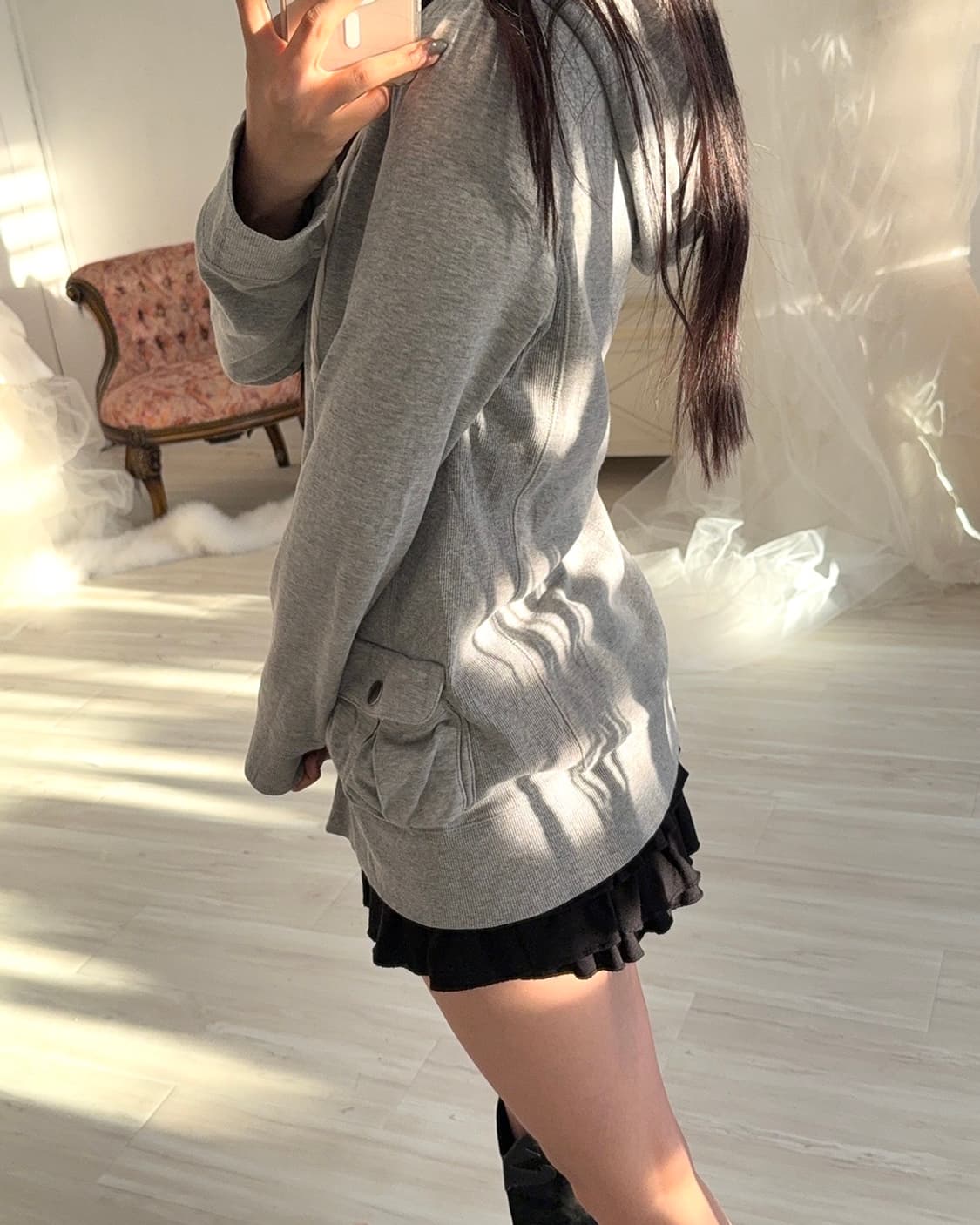 Gray y2k zip-up 상품이미지5