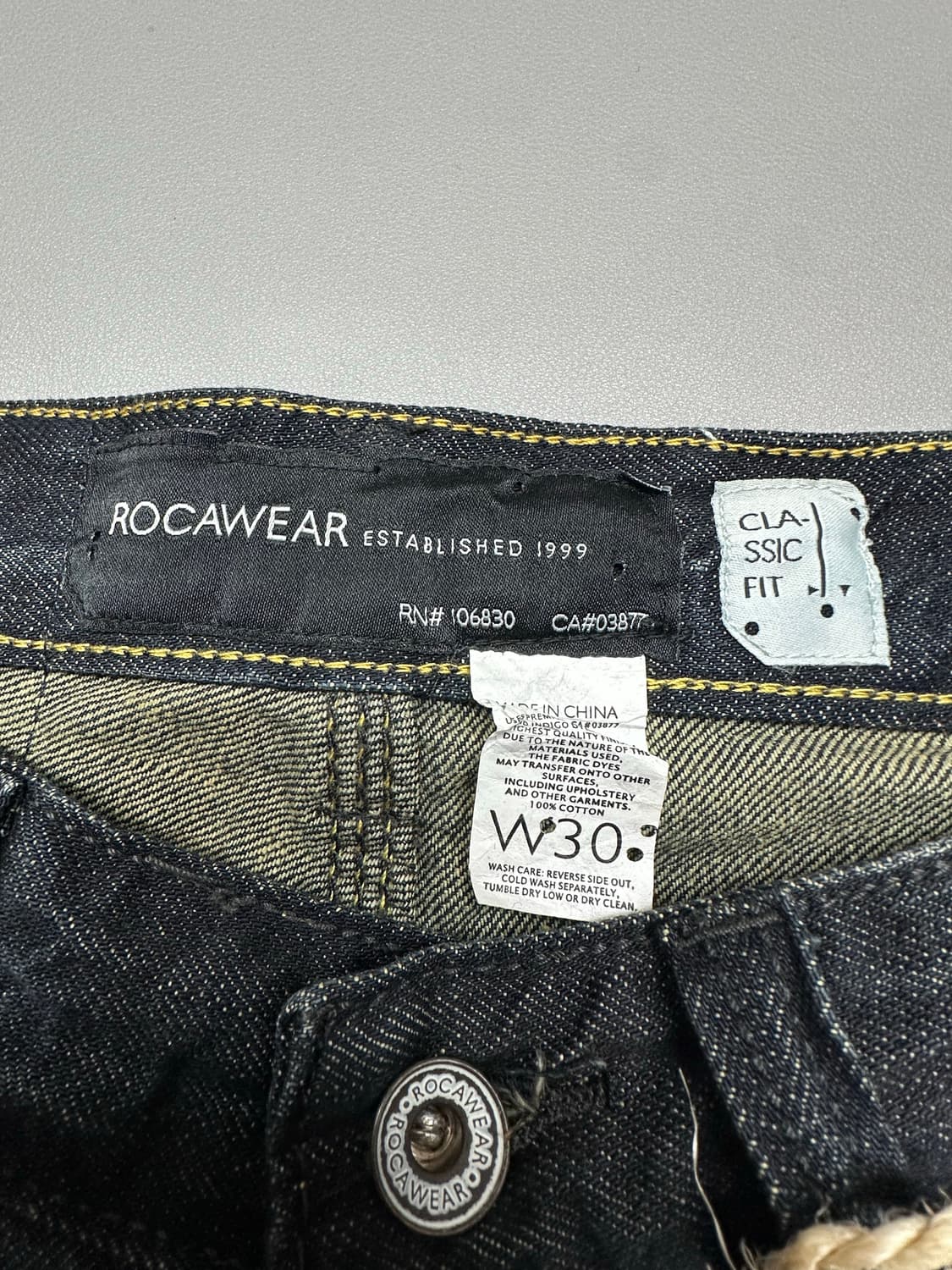 ROCAWEAR 프린팅 데미지 워싱진 상품이미지5
