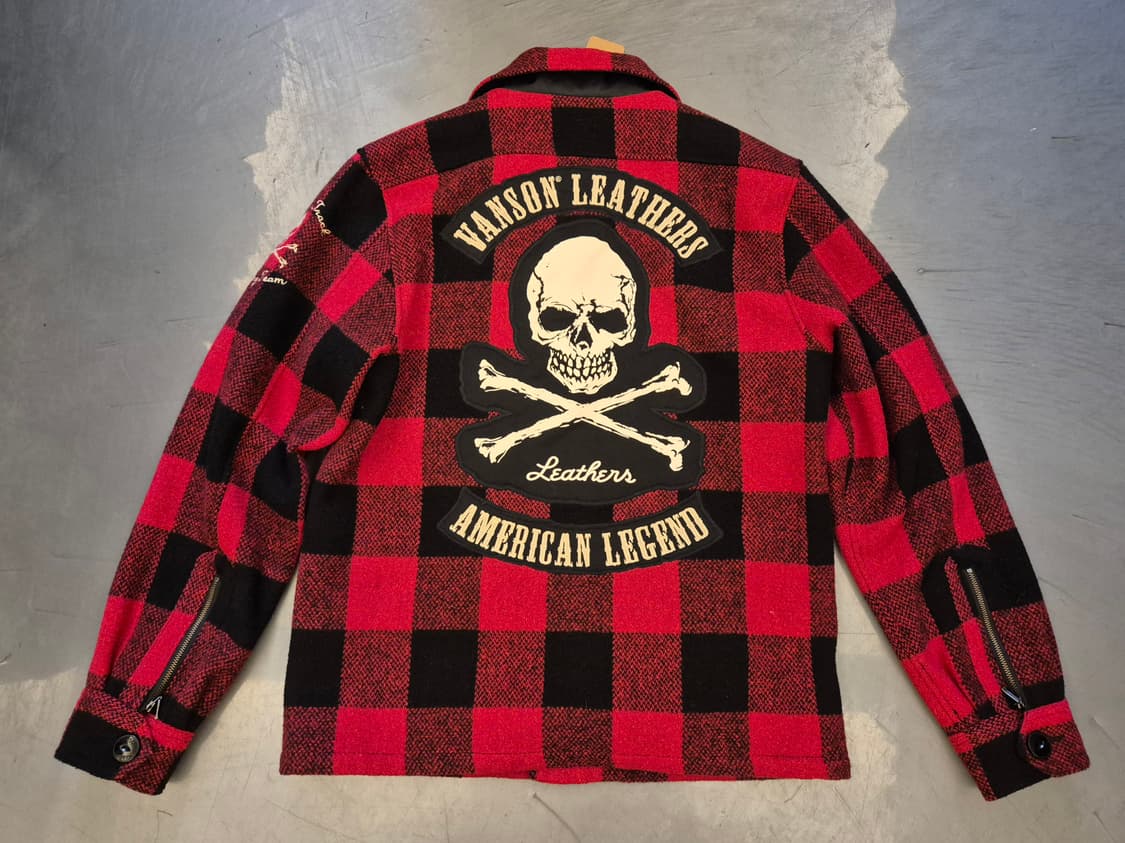 밴슨레더 버팔로체크 울 자켓 상품이미지1