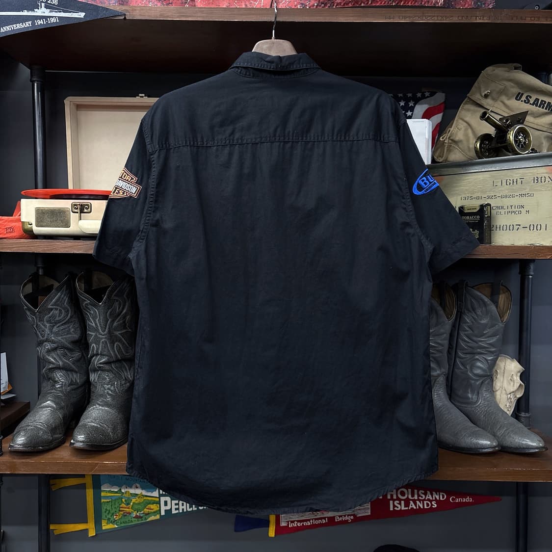 00s 할리데이비슨 Buell 뷰엘 리얼워크 코튼 메카닉 셔츠 N1189 상품이미지2