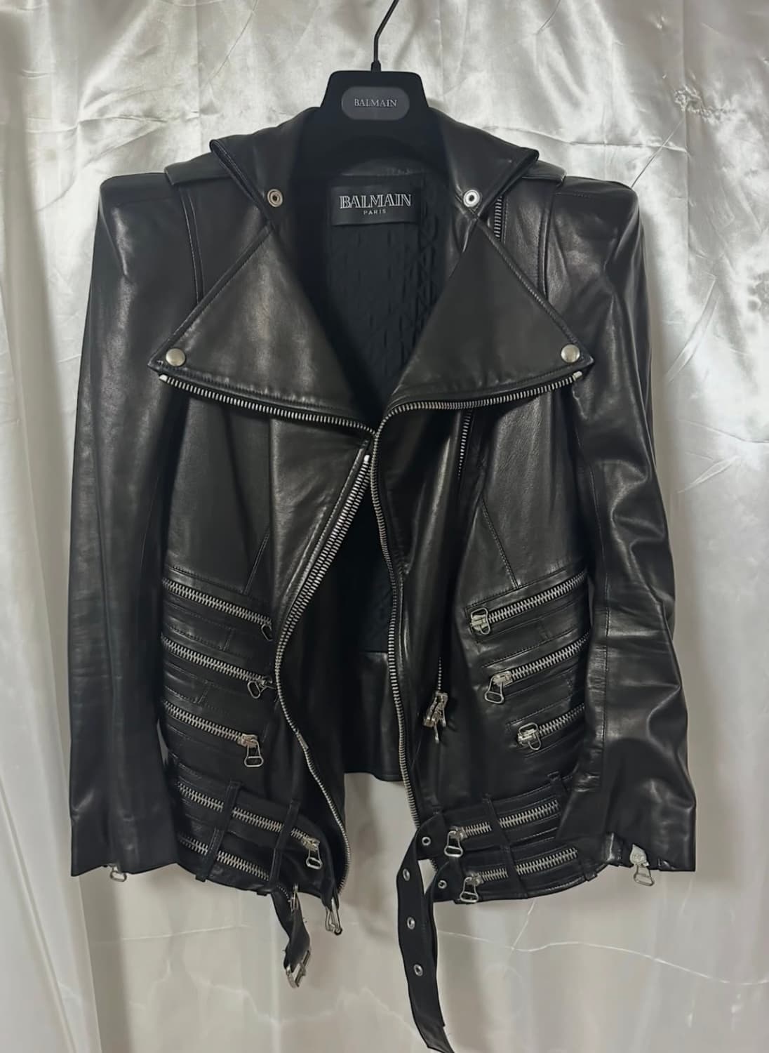 발망 AW09 데카르넹 더블 벨티드 레더 자켓 상품이미지2