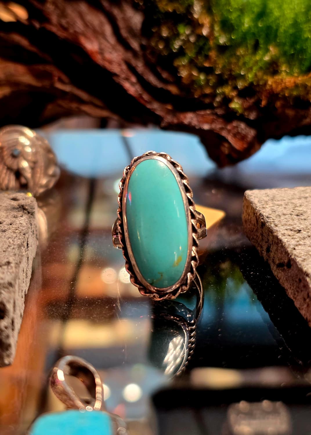USA vintage silver925 turquoise ring 상품이미지5