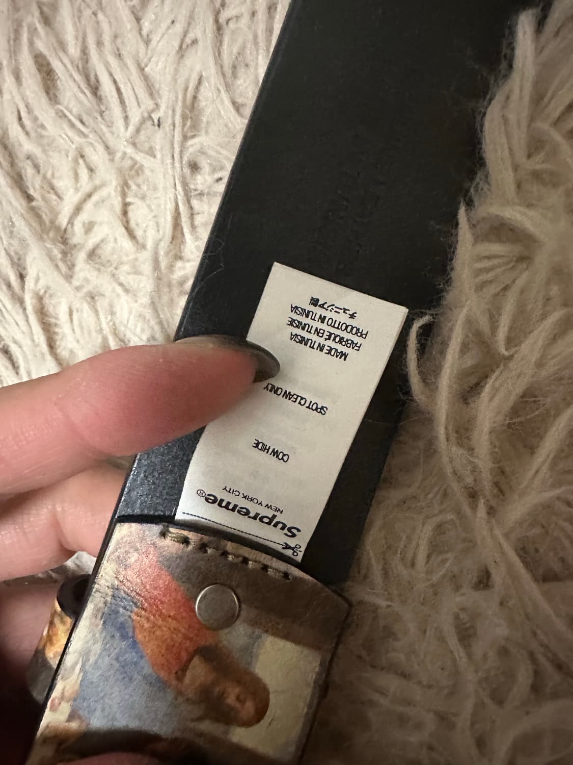 슈프림 라스트 서퍼 레더 벨트 멀티컬러 라지 판매 혹은 엠사이즈 교환 상품이미지5