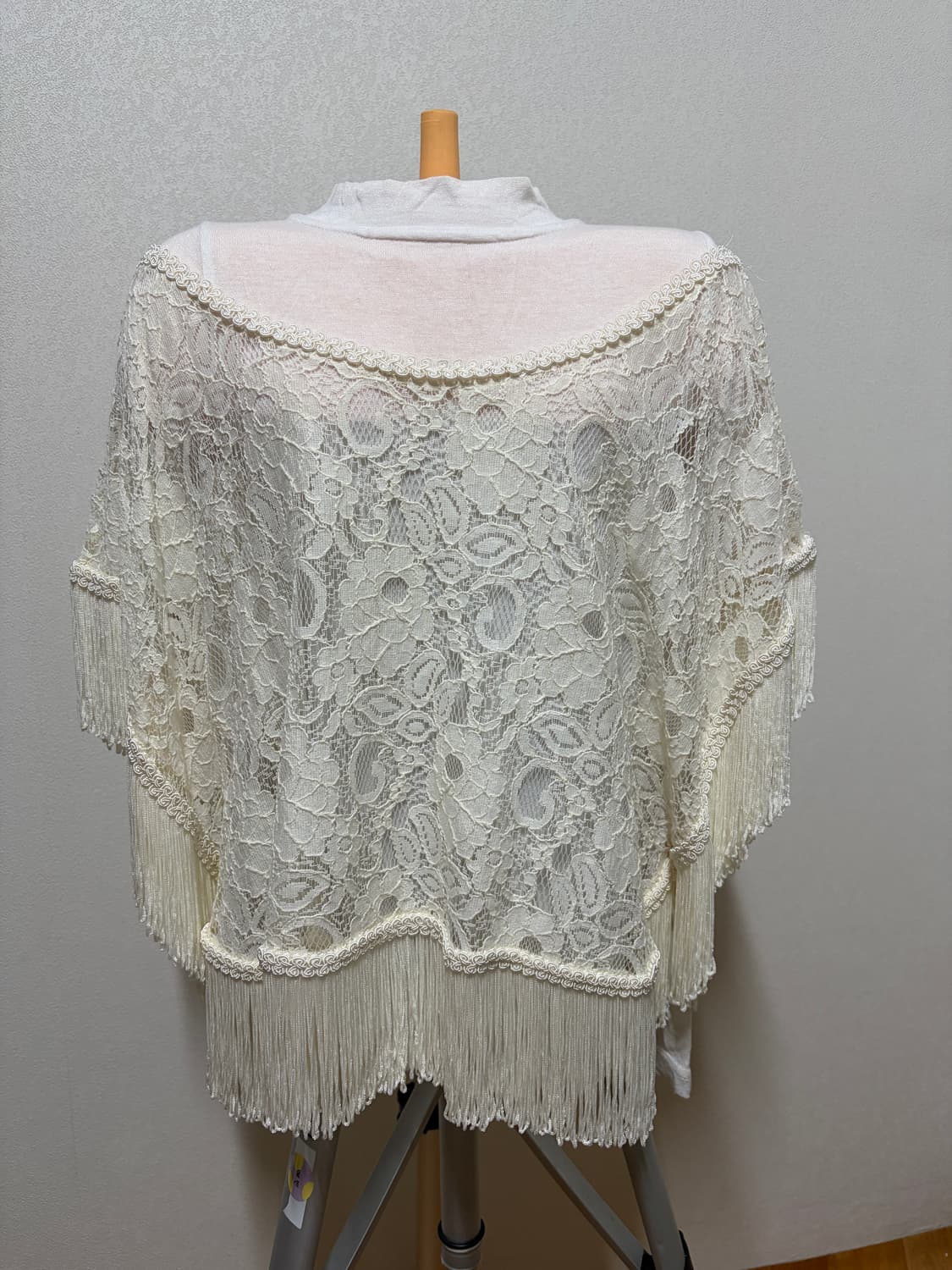 레이스 크로셰 니트 숄 가디건 니혼진 모리걸 상품이미지2