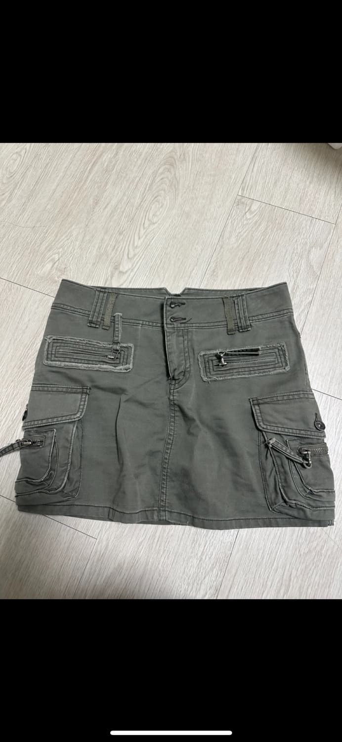 카키 카고 치마 상품이미지1