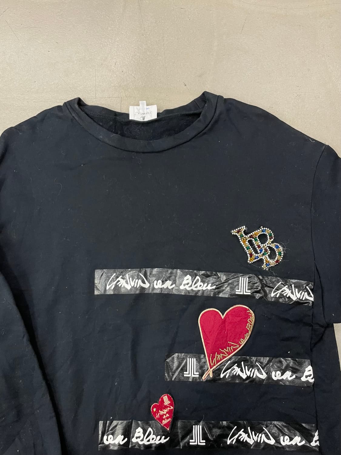 랑방 하트 아플리케 스웻셔츠 38 상품이미지3