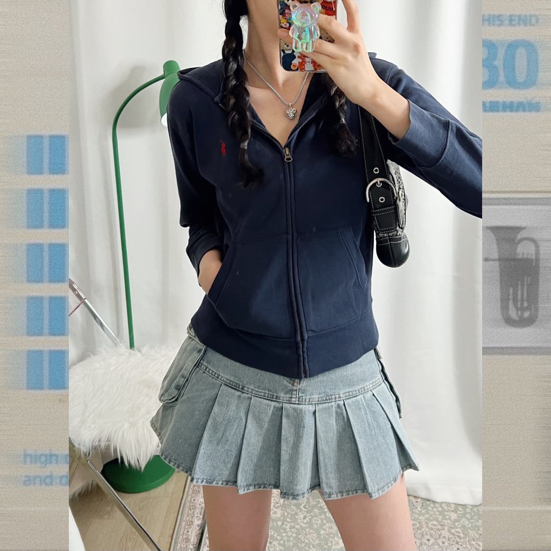 폴로 랄프로렌 네이비 후드 집업 상품이미지1