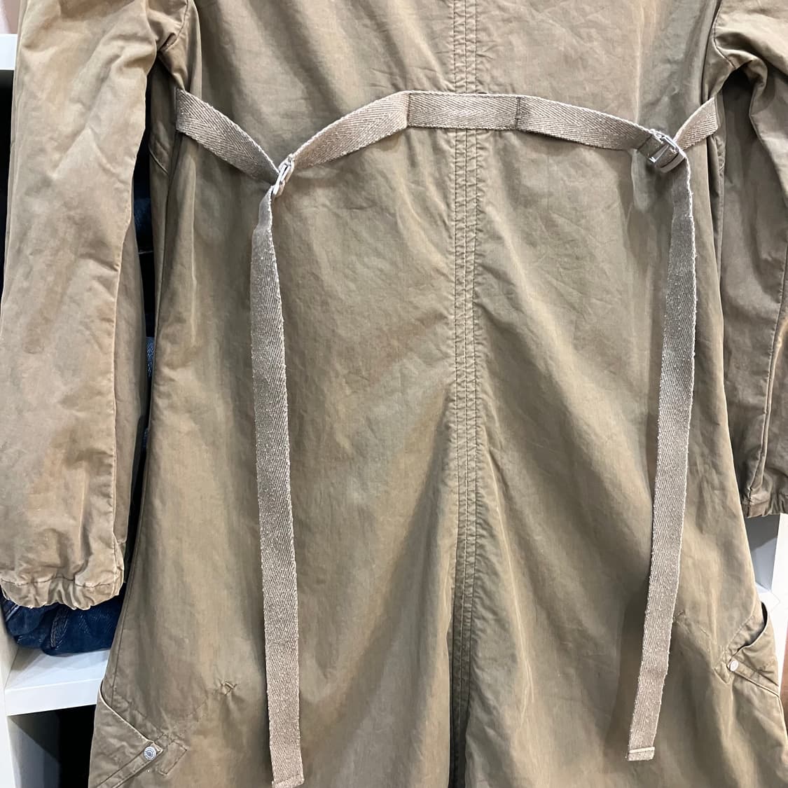 디젤 카키 버튼다운 롱 셔츠 원피스 M 상품이미지5