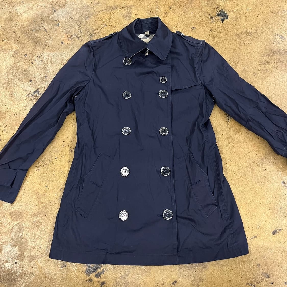 [정품] 버버리 네이비 트렌치코트 b19 상품이미지3