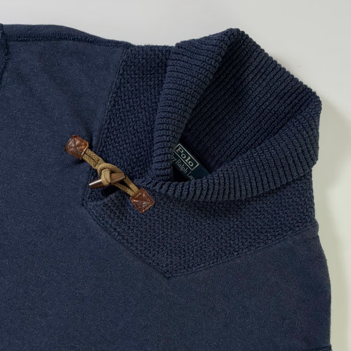 Polo  폴로 랄프로렌 코튼 엘보 레더 패치 숄카라 니트 상품이미지3