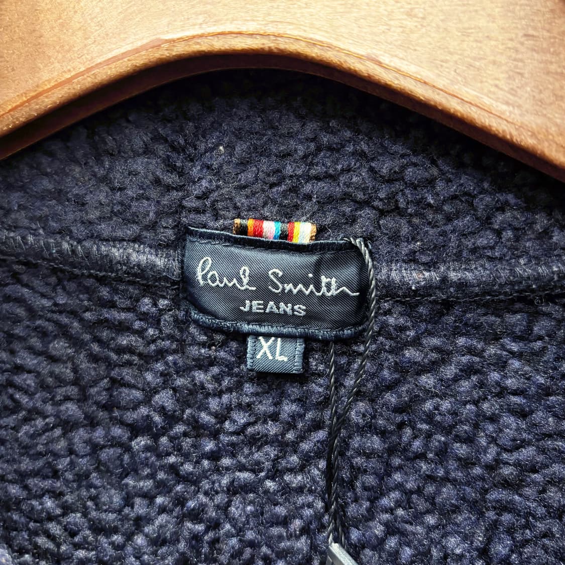 폴스미스 진스 하이넥 플리스 집업 자켓 소매 배색 스트라이프 디테일 블랙 상품이미지7