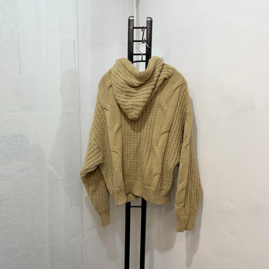 서로 꽈배기 케이블 후드니트 오버핏 벌룬니트 3990 상품이미지4