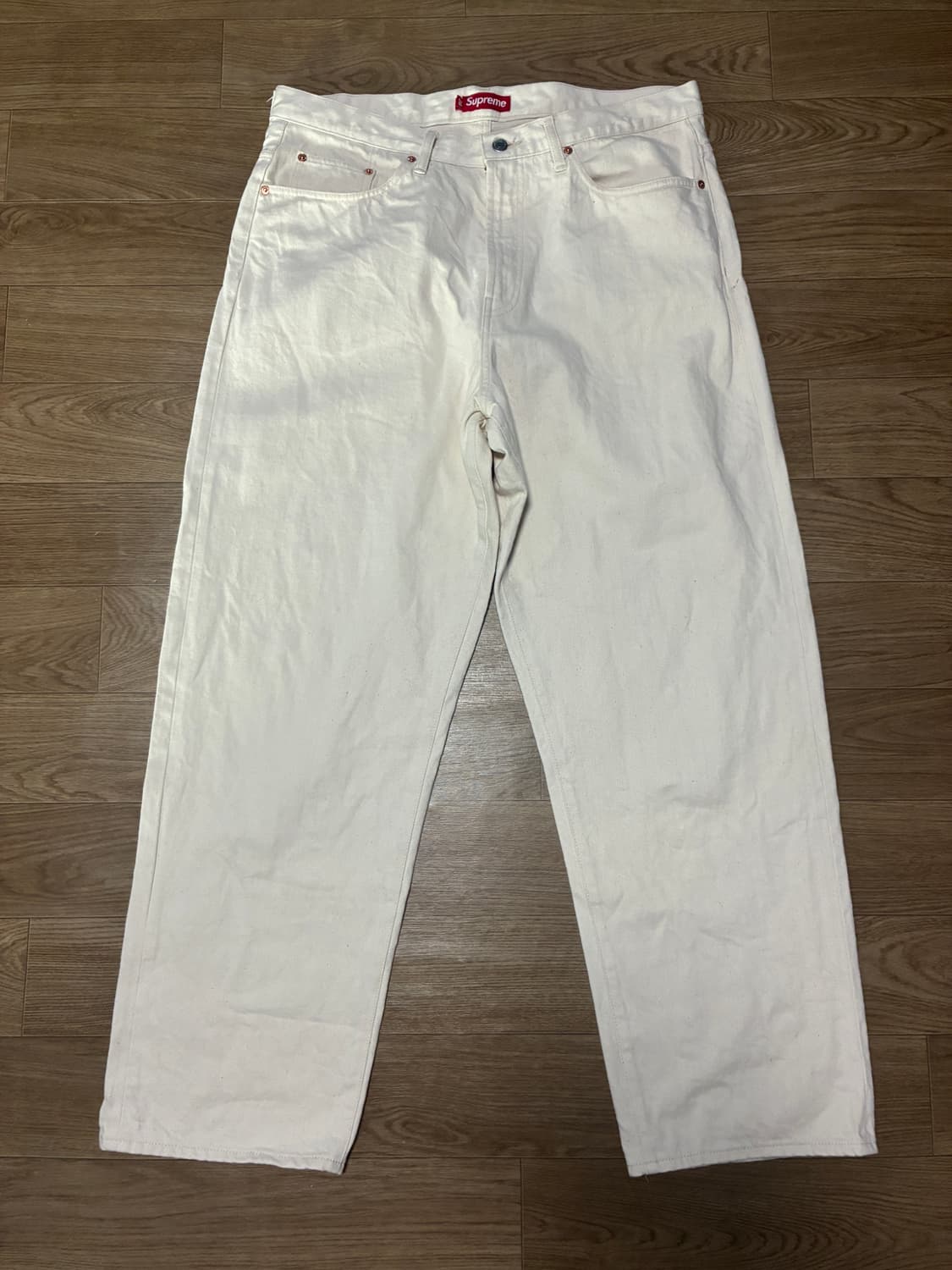 36) 슈프림 배기진 셀비지 데님 내추럴 상품이미지1