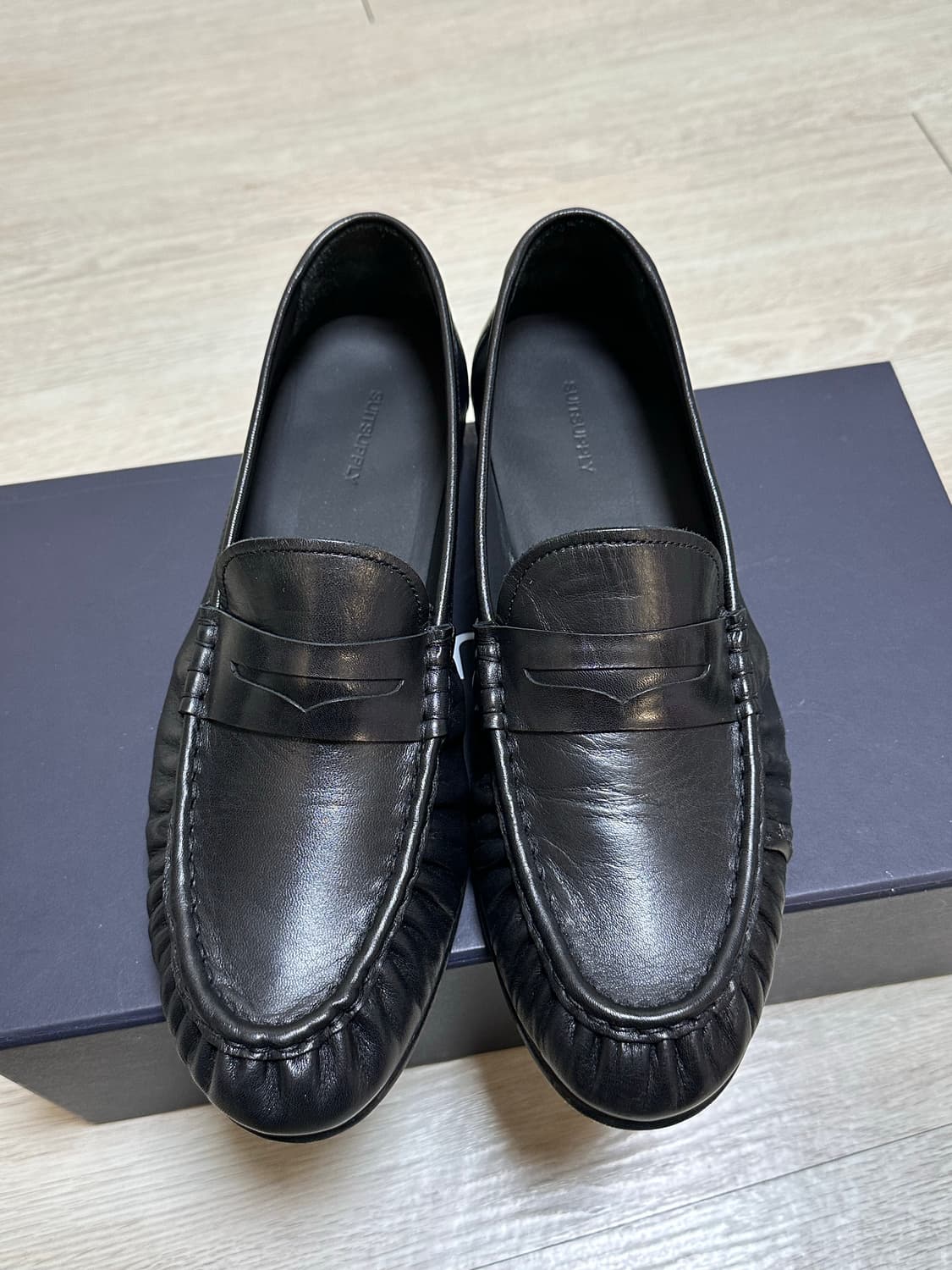 [260] 수트서플라이 블랙 레더 로퍼 상품이미지3