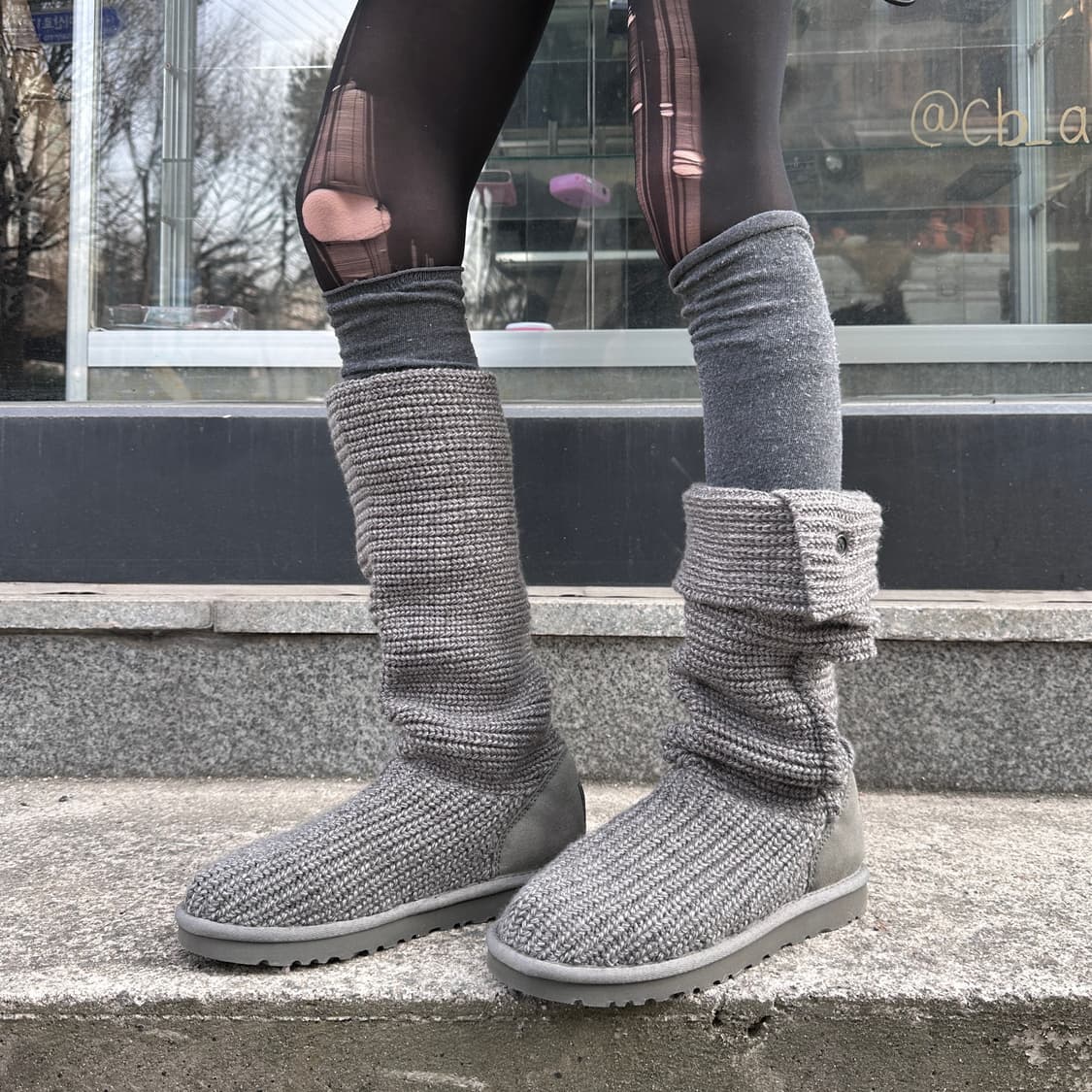 00s 그레이 니트 어그 카디 부츠 상품이미지1