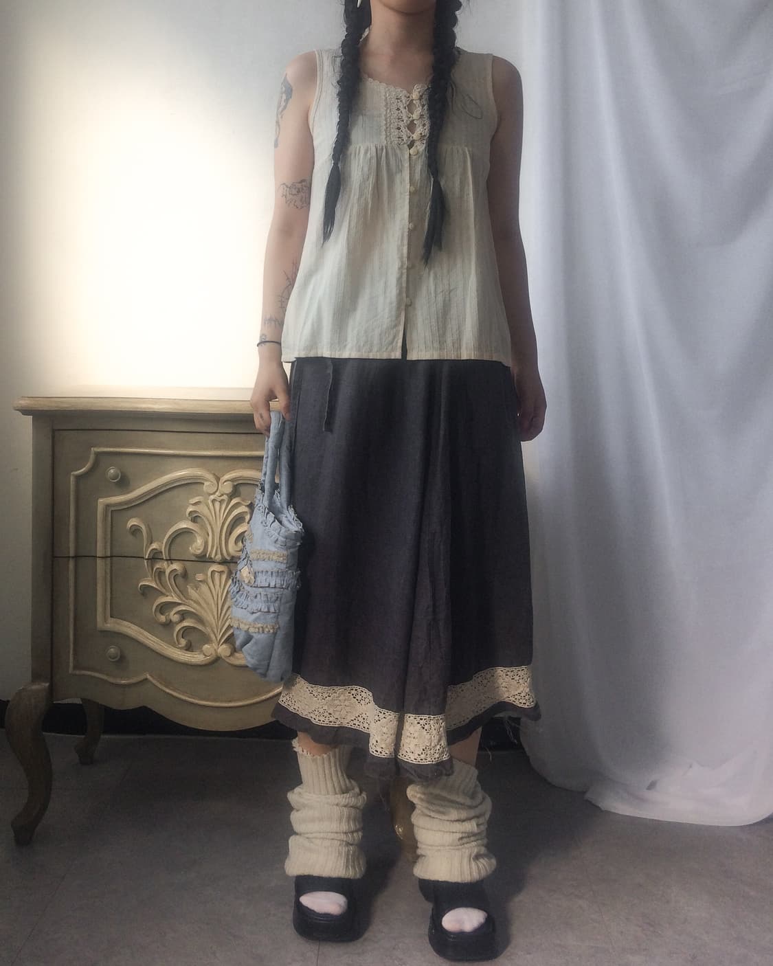 Crochet layered sleeveless 상품이미지5