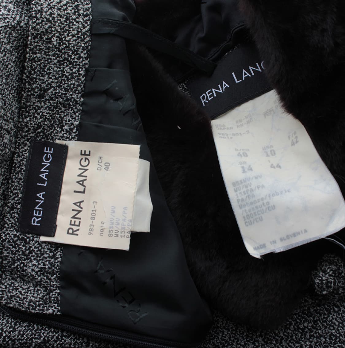 레나 랑에 퍼 트림 멜란지블랙 투피스 66 상품이미지5