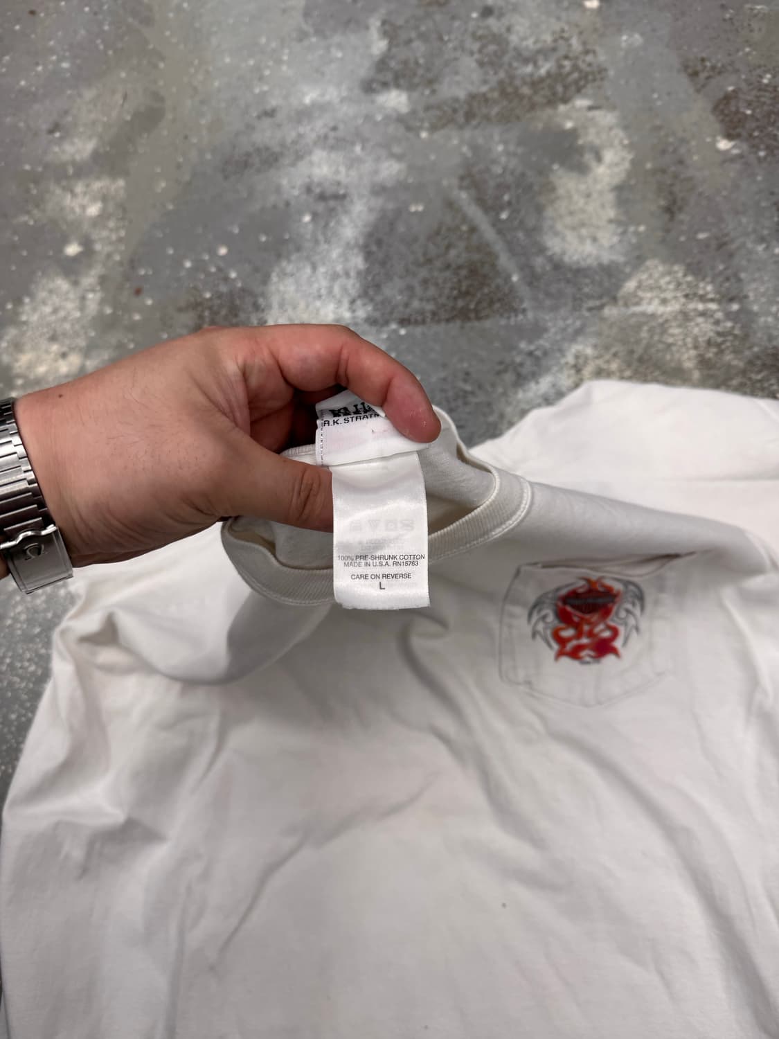 할리데이비슨 반팔 플레임 L size 상품이미지5