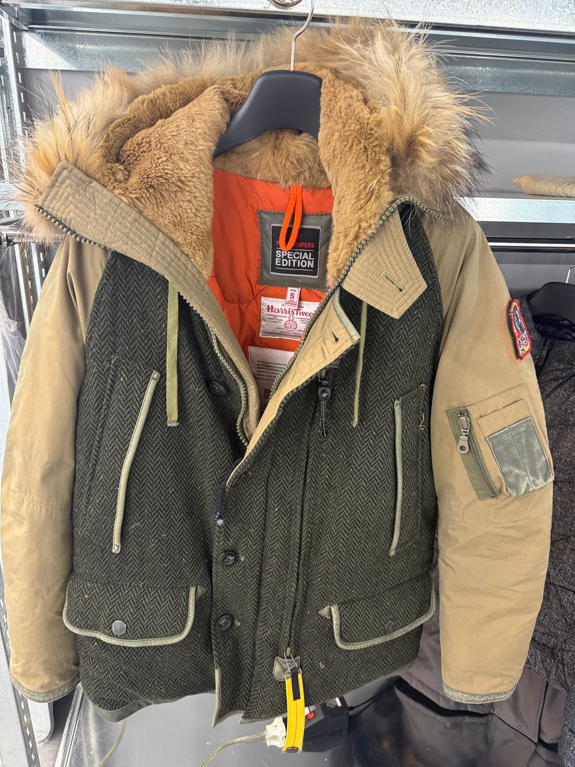 파라점퍼스 해리스 트위드 스페셜 에디션 패딩 S 상품이미지3