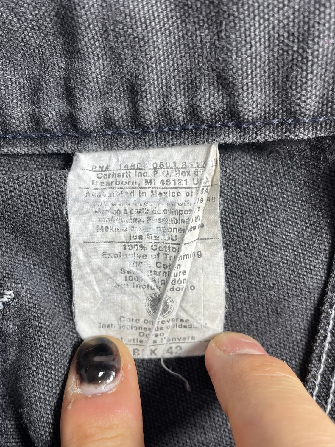 칼하트 블랙 펜더 반바지 팬츠 상품이미지2