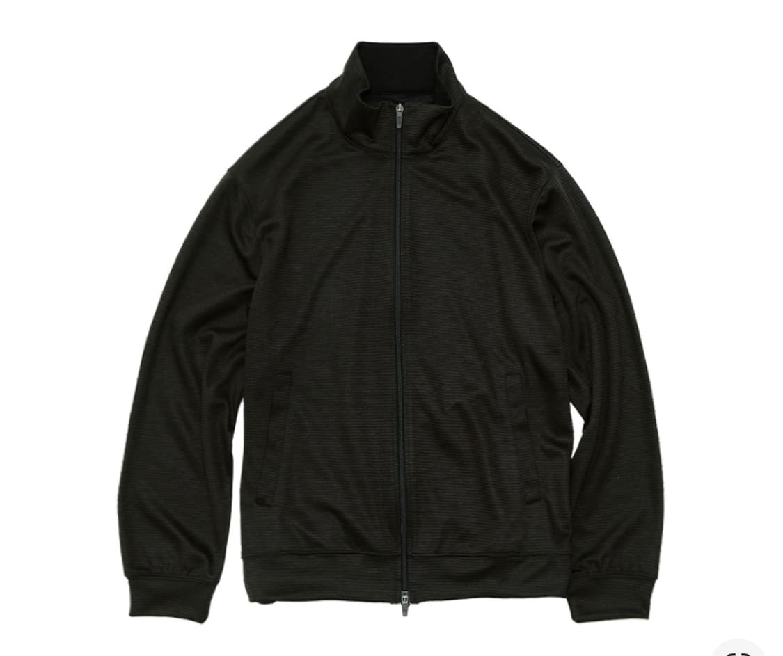 폴리테루 휴먼인덱스 휴먼 스트라이프 트랙 탑 자켓 카키 블랙 상품이미지1