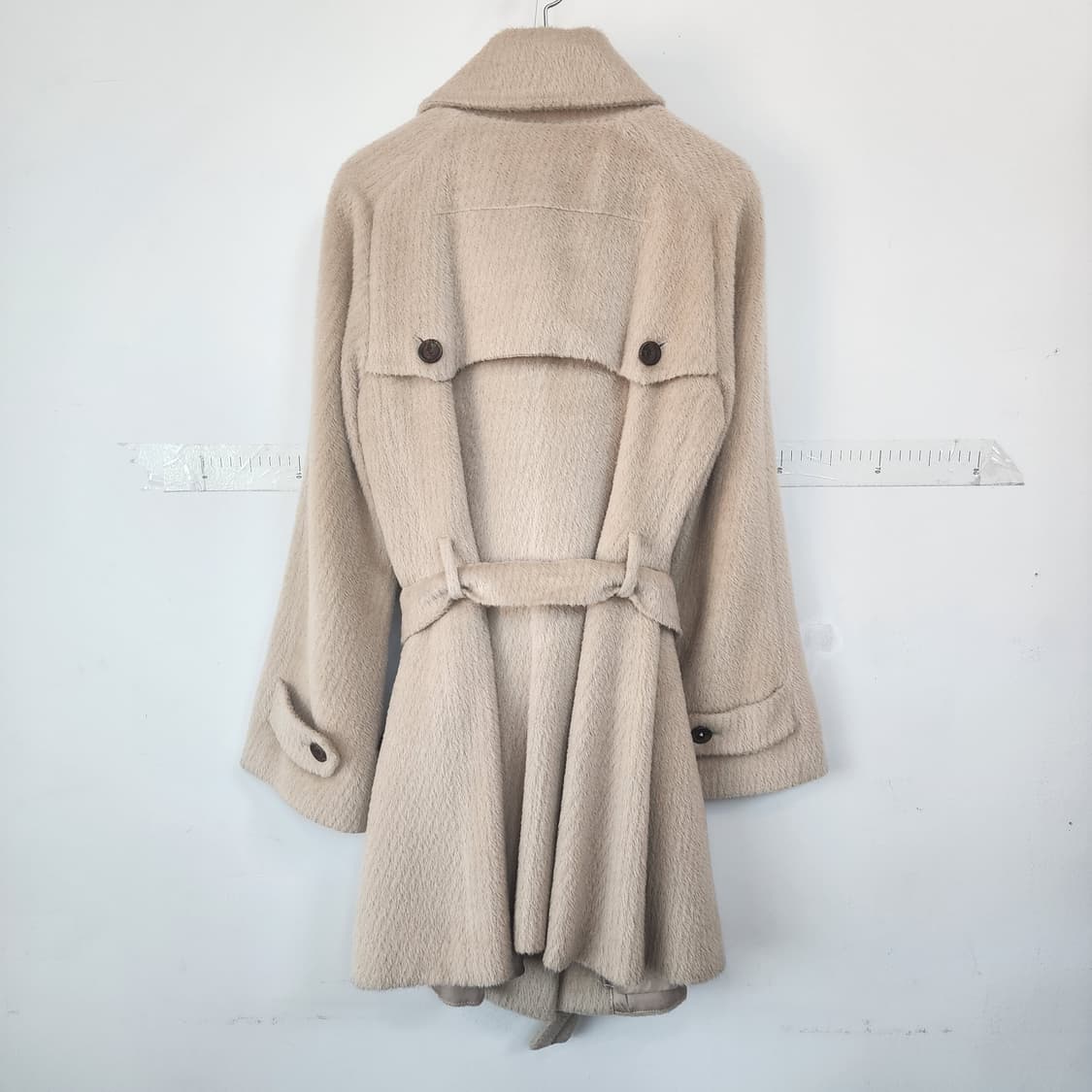 TIME 벨티드 롱 코트 아이보리 상품이미지7