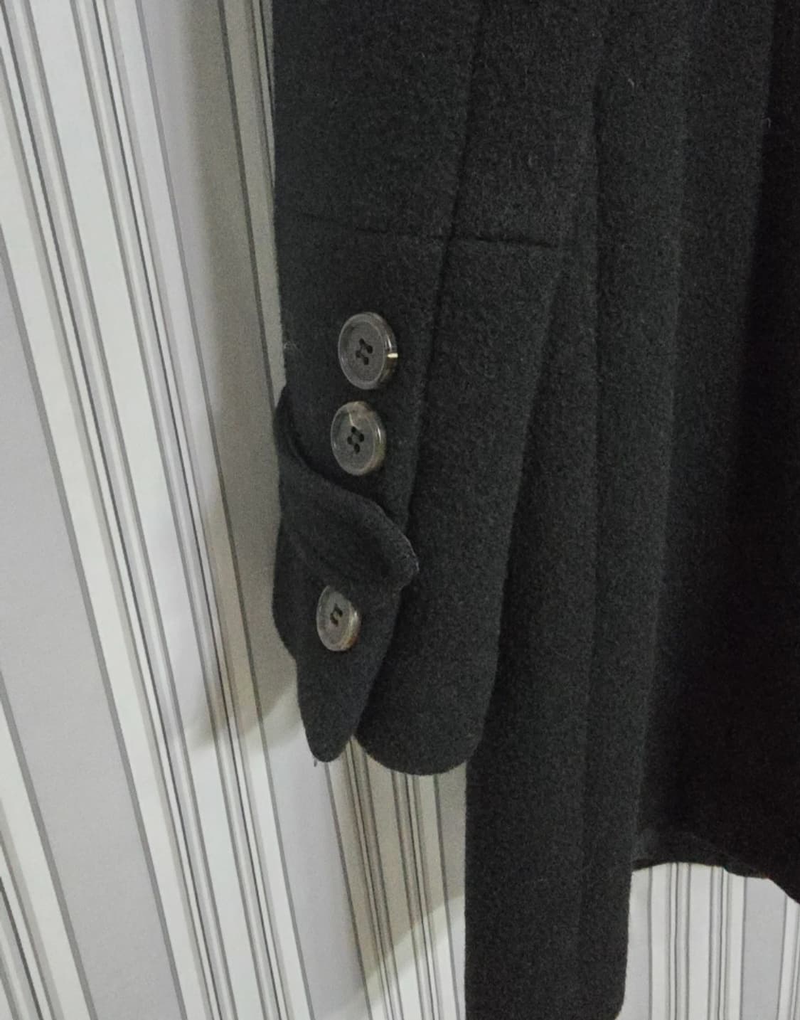 (85-160)해지스 여성 블랙 모앙고라 혼방 코트 상품이미지4