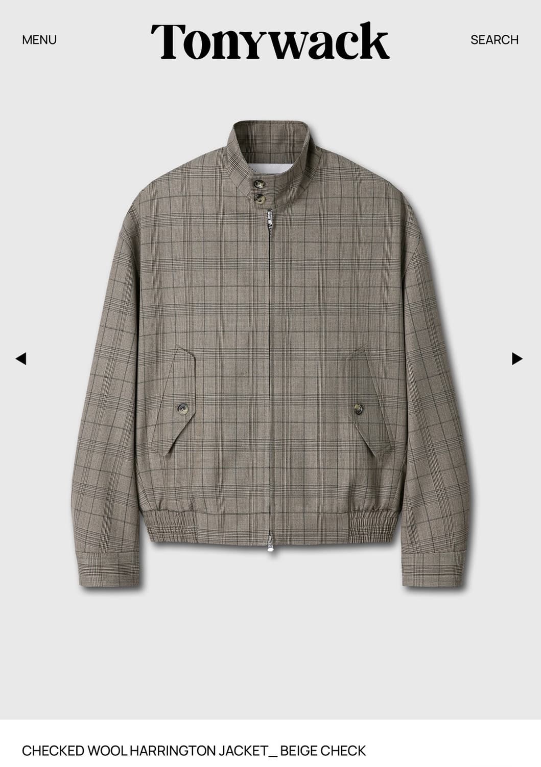 토니웩 체크 울 해링턴 자켓 팔아요 상품이미지1