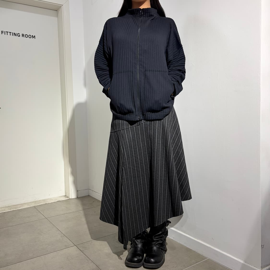 me ISSEY MIYAKE 플리츠 블랙 자켓 상품이미지4