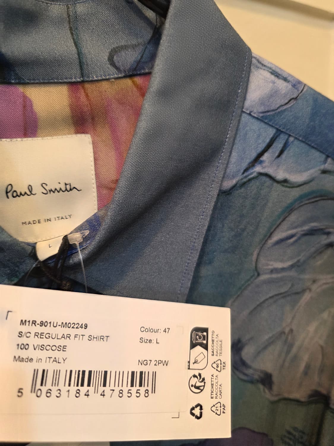 폴스미스 플라워 프린트 셔츠 L 상품이미지6