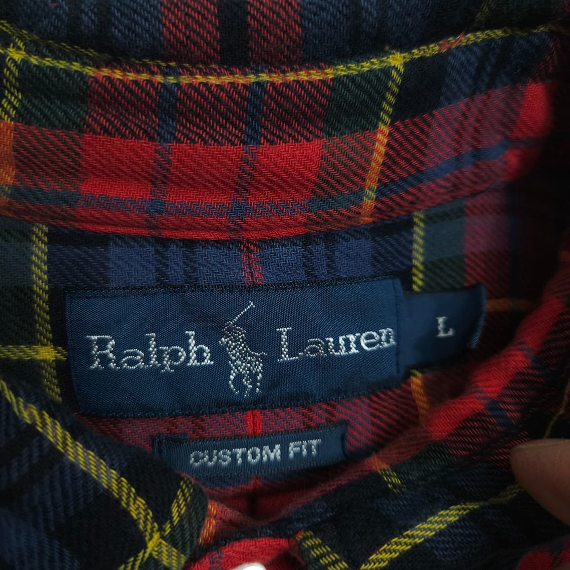 폴로 랄프 로렌 플란넬 체크 셔츠 L 상품이미지4