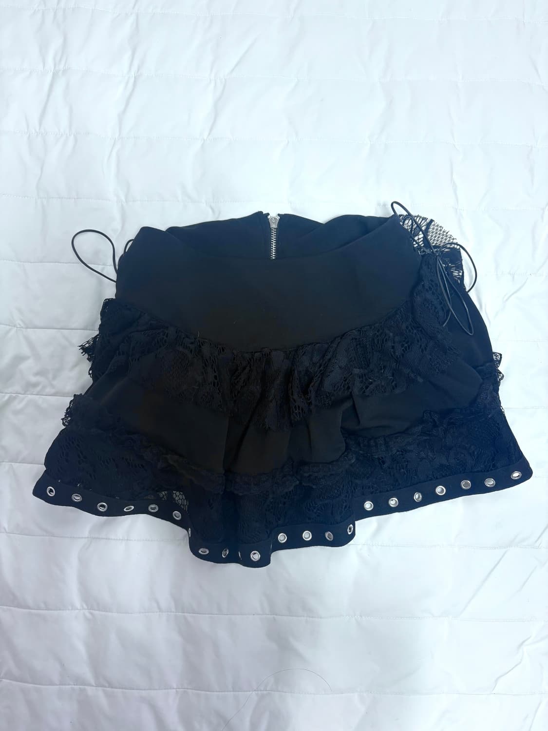 블랙 지뢰계 레이스 스커트 상품이미지3