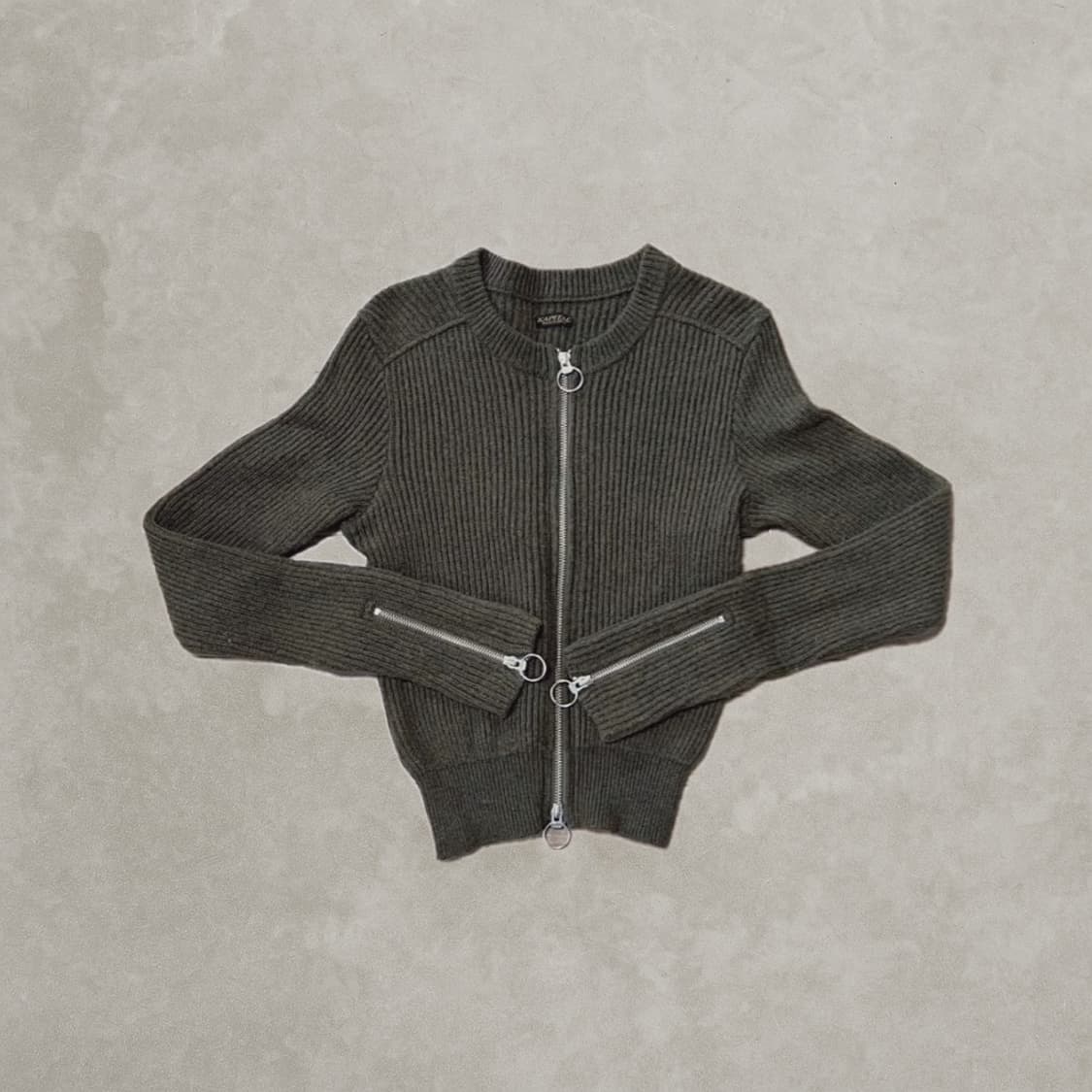 KAPITAL WOOL SHORT 가디건 올리브 상품이미지2