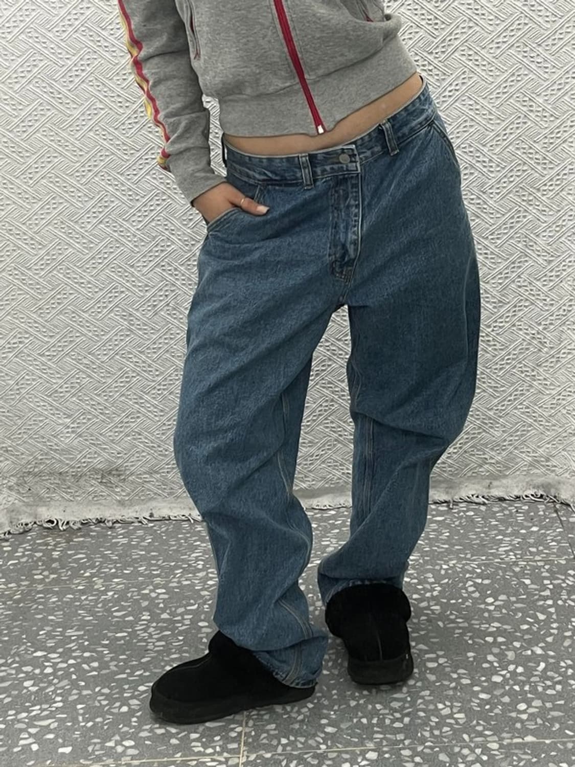 아웃스탠딩 아메카지 카펜터 와이드 데님팬츠  S C06510 상품이미지1