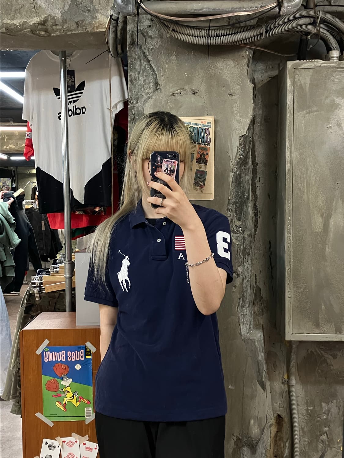 폴로 랄프로렌 카라 반팔 네이비 M #csz1338 상품이미지2