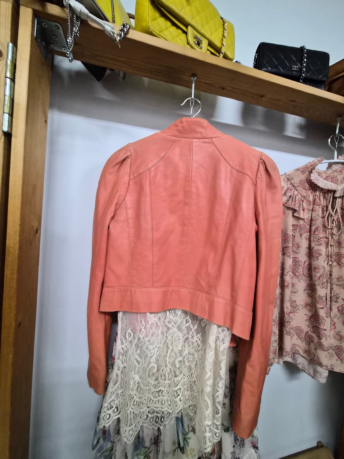 레니본 셔링 양가죽자켓 상품이미지7