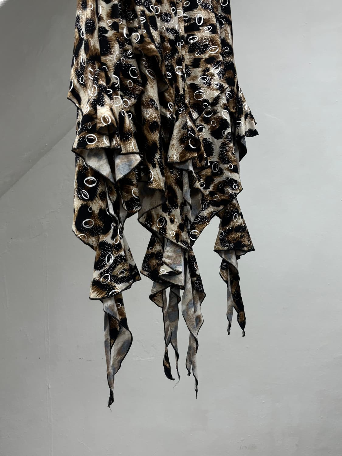 Leopard unbalanced skirt   상품이미지3