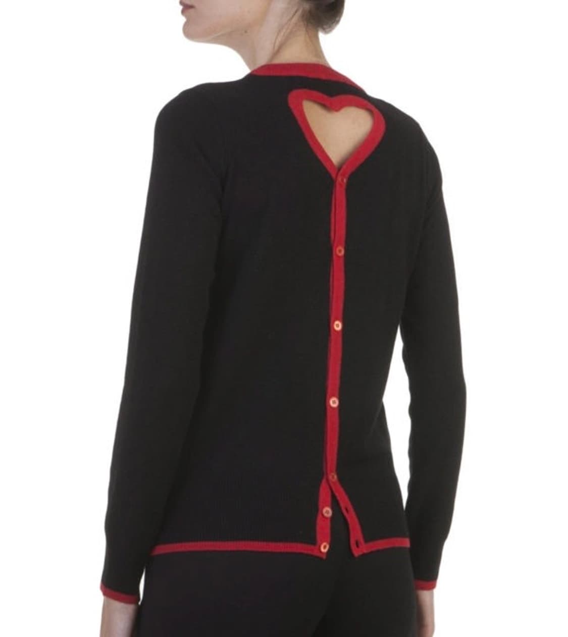 모스키노 하트 크롭 니트 가디건 상품이미지1