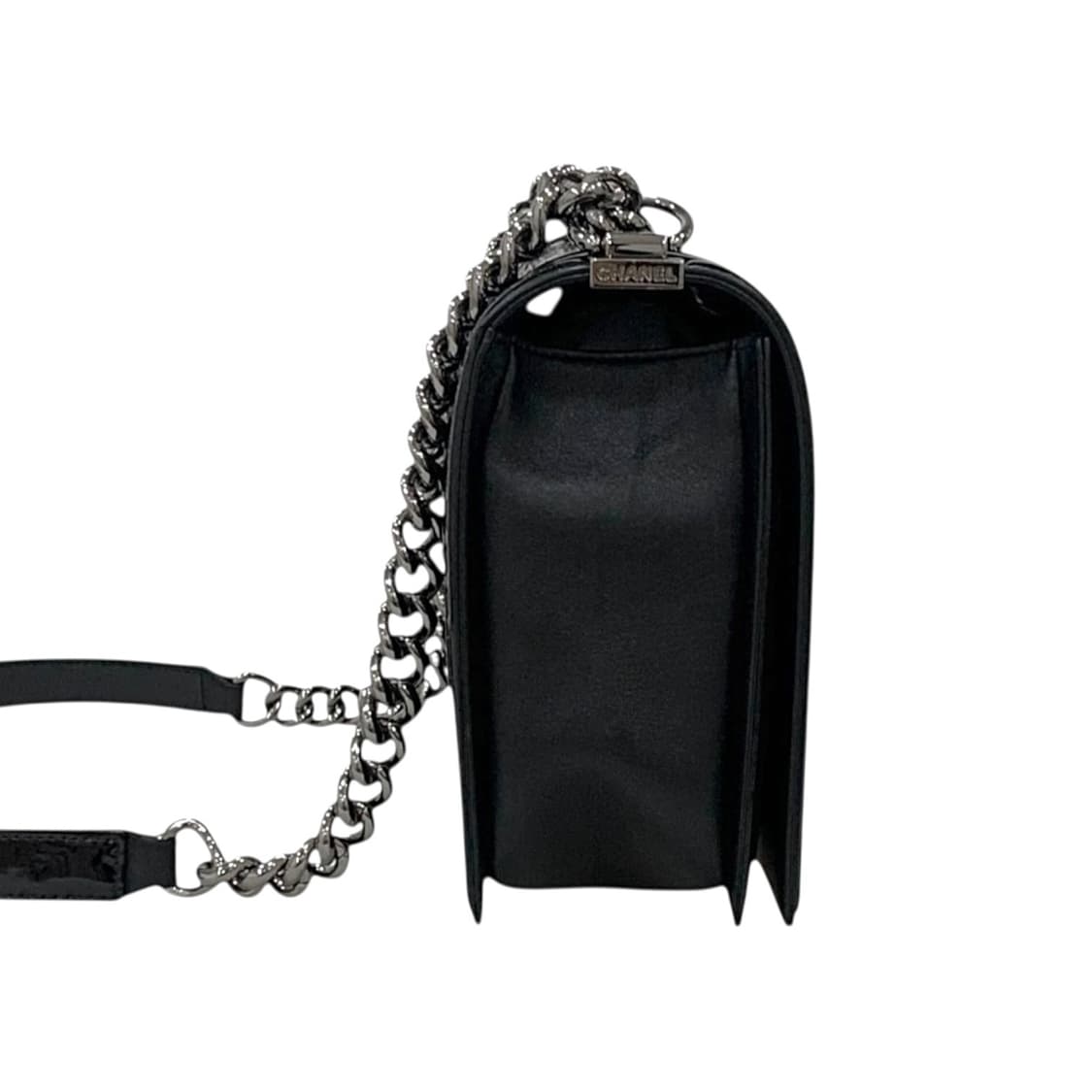 샤넬 보이백 라지 플랩백 CC 은장 페이던트 레더 상품이미지5