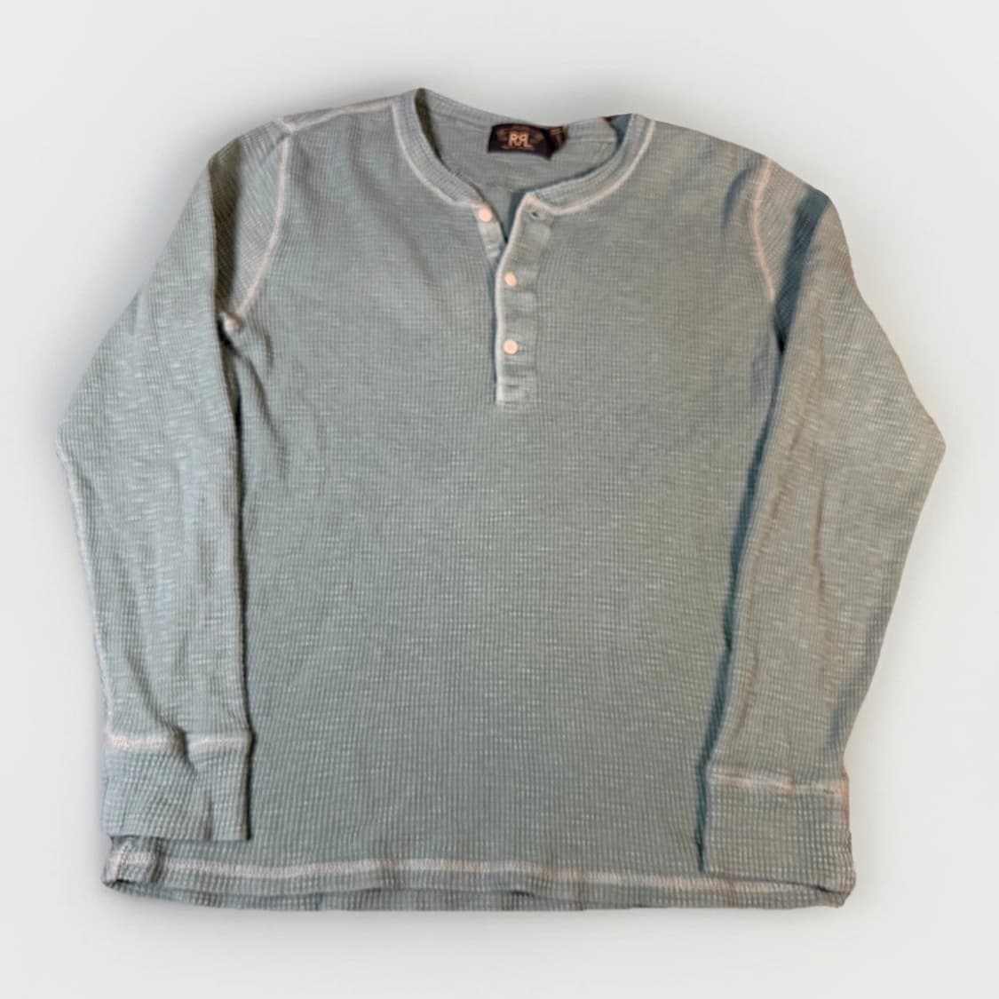 RRL 더블알엘 코튼 와플니트 헨리넥 상품이미지1