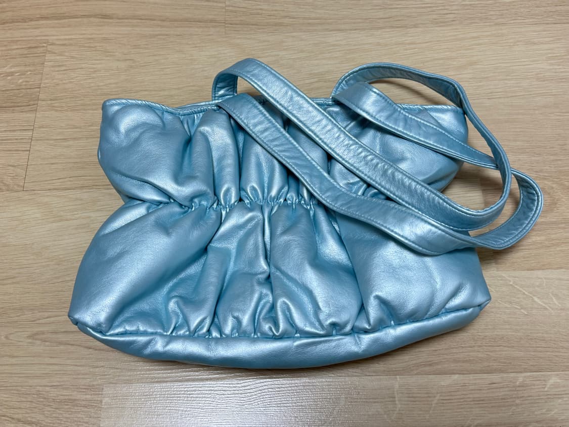 피시아 스퀘어 개더드 백 라이트블루 picea 상품이미지2