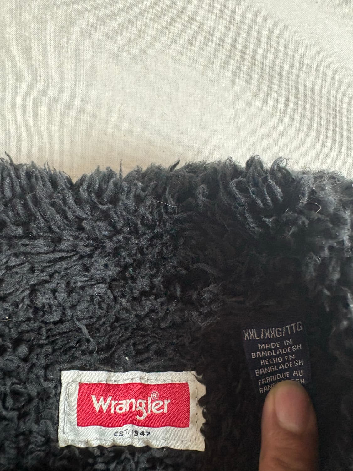 Wrangler 랭글러 블랙데님 쉐르파 자켓 XXL 상품이미지4