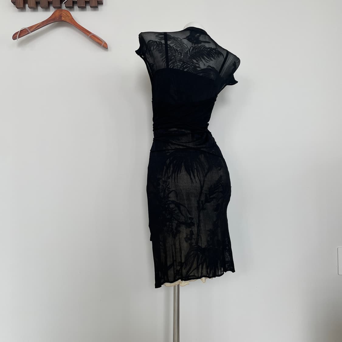 겐조 메시 랩 아일렛 레이어드 드레스 원피스 상품이미지5