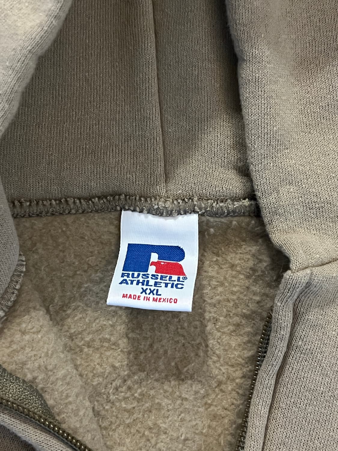러셀 빈티지 후드집업 탄 XXL (우주매물) 상품이미지6